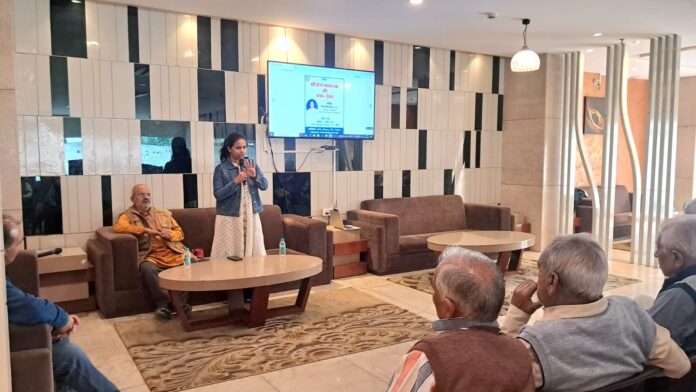 Garima Tripathi, Founder of Jan Jagruti Foundation, guiding the proceedings of the session.