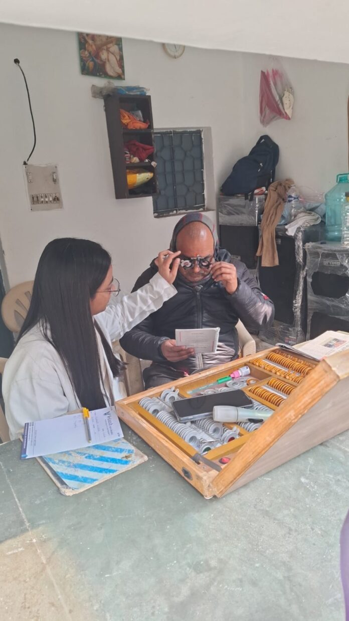 Residents of Udyog Vihar availing free health check-ups during the medical camp organised by Vedansh Surya Hospital under the leadership of RWA President Mayank Chauhan. Residents of Udyog Vihar availing free health check-ups during the medical camp organised by Vedansh Surya Hospital under the leadership of RWA President Mayank Chauhan.