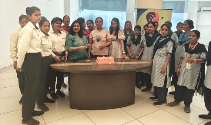 Members of PES Foundation conduct a health awareness session for housekeeping and security staff women employees on the occasion of International Women’s Day.