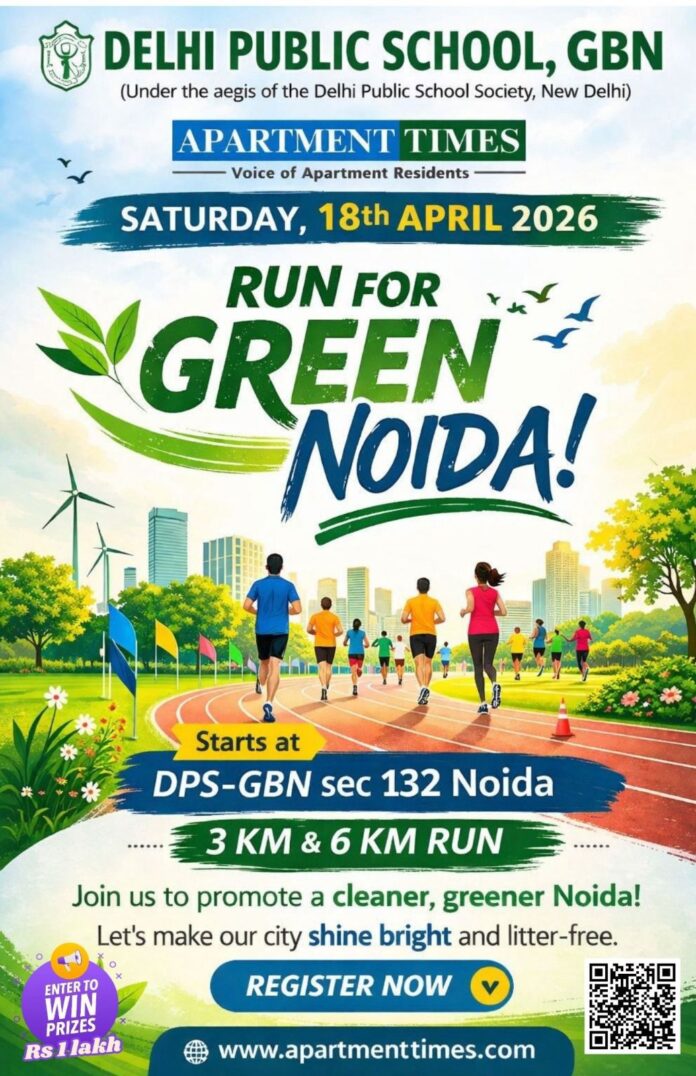Residents gear up for Run for Green Noida 2026 to promote fitness and environmental awareness.