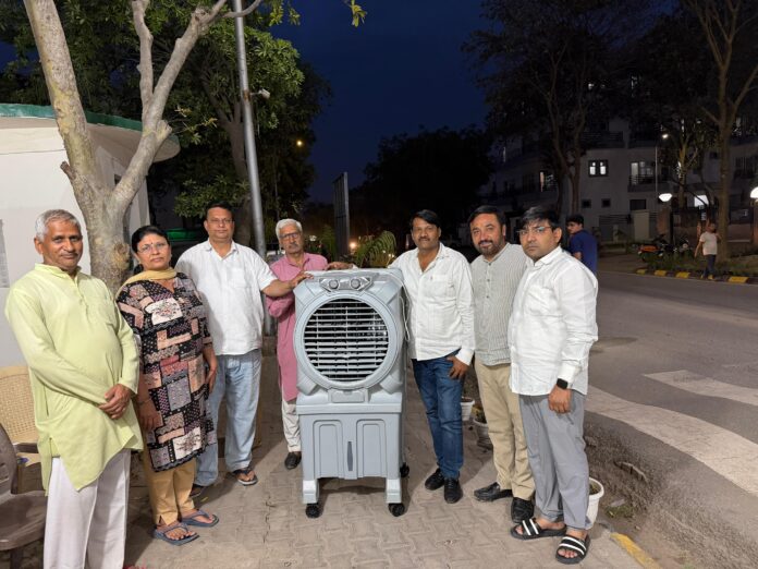 RWA installs coolers for security guards in Beta 1, providing relief amid rising heat and mosquito menace.