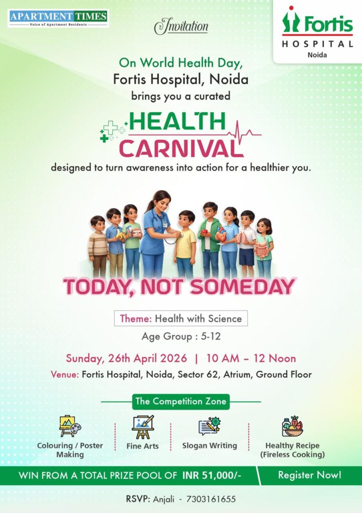 Health meets creativity at Fortis Hospital Join the World Health Day special carnival with fun competitions, prizes and learning for kids. Register now and be part of a healthier tomorrow!