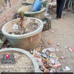 Dry plants and scattered garbage near Pari Chowk raise concerns over poor maintenance, residents demand immediate action from Greater Noida Authority.