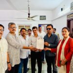 Residents and social activists submit a memorandum at the District Collectorate demanding government hospitals in Noida instead of more private healthcare projects.