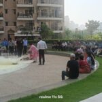 Residents receive hands-on training on the use of fire extinguishers and emergency evacuation procedures during a fire safety drill at ATS Homekraft Nobility.