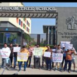 Parents Protest Against Alleged Fee Hike Outside Wisdom Tree School in Greater Noida West