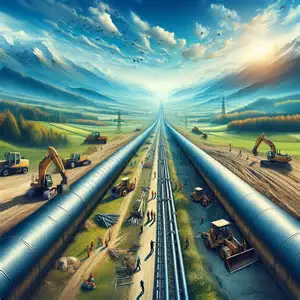 Gas pipeline bursts
