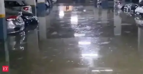 Basements turn into ponds, cars submerged, water enters lifts—Noida societies in distress