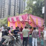 Volunteers of Spring Meadows Cricket Club distribute chilled sherbet to commuters, delivery personnel, security guards, labourers and residents during the club's annual summer relief drive, serving nearly 1,100 litres to help people beat the scorching heat.