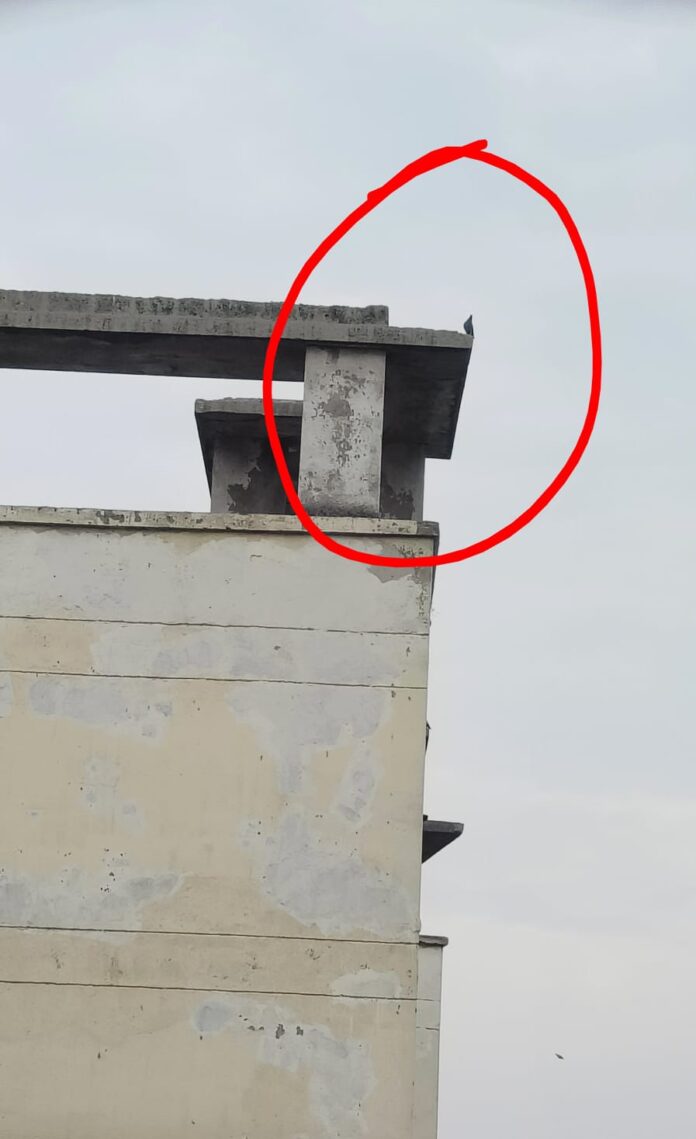 A reported plaster fall near the walking track at Raksha Adela Society in Greater Noida West has triggered safety concerns and a wider debate over accountability after a resident who highlighted the issue was served a show-cause notice by the AOA.