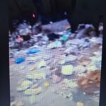 Garbage scattered outside the ESI Hospital gate in Noida Sector 24 raises concerns over sanitation and public health.