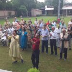 Members of the JVCC Laughter Club celebrate Teej with colourful traditional attire, cultural performances and festive activities at the Community Centre in Sector 21.