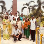 Families of 45 martyrs from Gautam Buddh Nagar pay floral tribute at Shaheed Smarak, Noida, on the occasion of the 80th Independence Day.