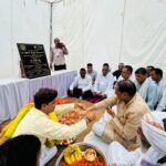 Dadri MLA Tejpal Singh Nagar lays the foundation stone for development works at two prominent religious sites in the constituency.