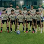 Players compete during the District Play Creators League at IMS Noida in Sector 62 as teams battle for crucial points and a place in the next round.