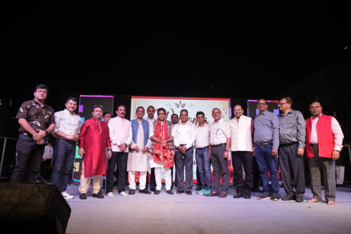 Noida MLA Pankaj Singh was welcomed by residents during the Durga Puja 2026 celebrations at Apex Athena Apartments in Sector 75, organised by Vikas Collectives.
