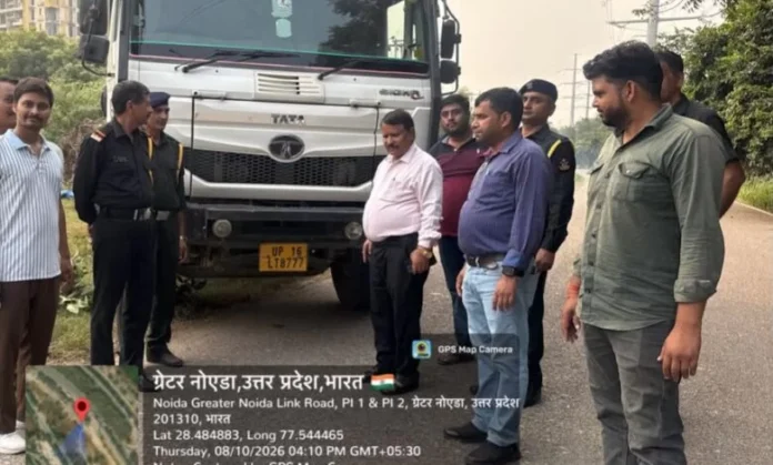 The Greater Noida Authority has fined Aims Gold Home Society ₹40,400 for alleged improper solid waste management and illegal dumping in Greater Noida West. In a separate action, a dumper carrying horticultural waste was seized and fined ₹40,000.