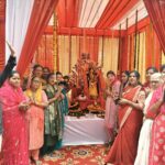 Mata Rani was installed at Udyog Vihar, Sector 82, Noida, amid Vedic chants and traditional rituals, marking the beginning of the nine-day Sharadiya Navratri Mahotsav 2026.