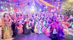 Residents of Lotus Villa enjoying dandia